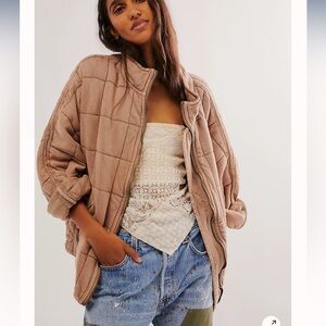 Free People Quilted Dolman Jacket